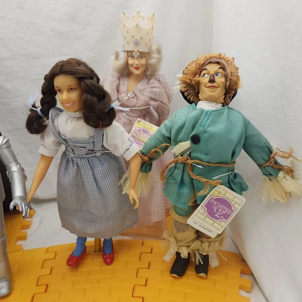Dolls WIZARD OF OZ 14” Presents Of Hamilton 1987 Yellow Brick Stands 6 Figures